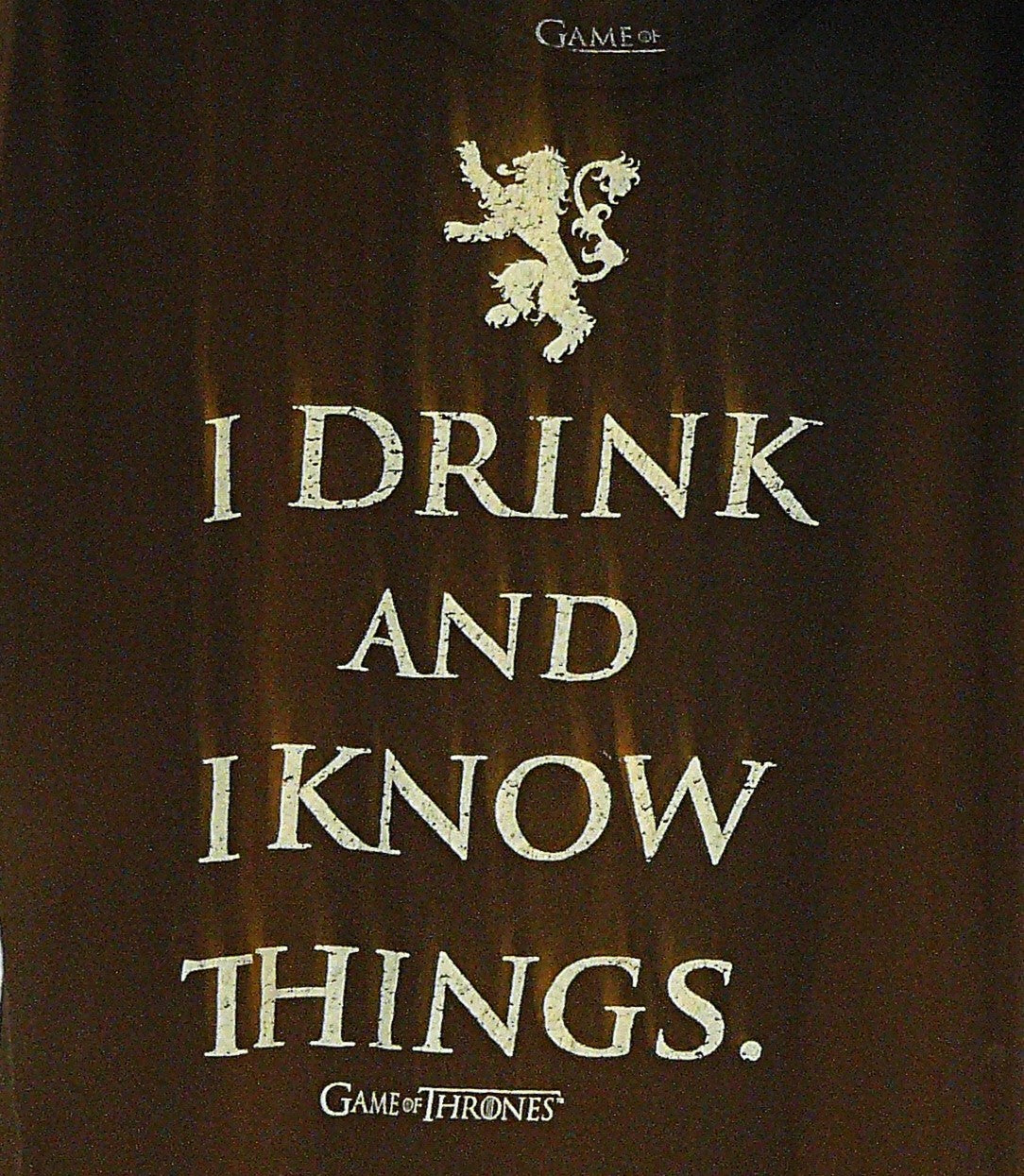 Game of Thrones Black T-shirt Sz. XL