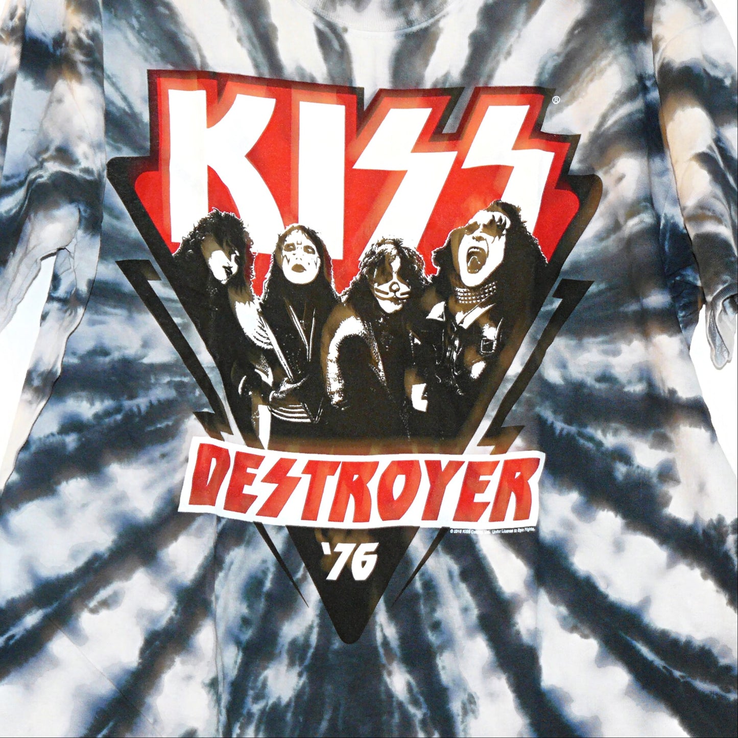 Band T-shirt -KISS Destroyer '76 Tie-Dye Sizes L, XL, 2XL