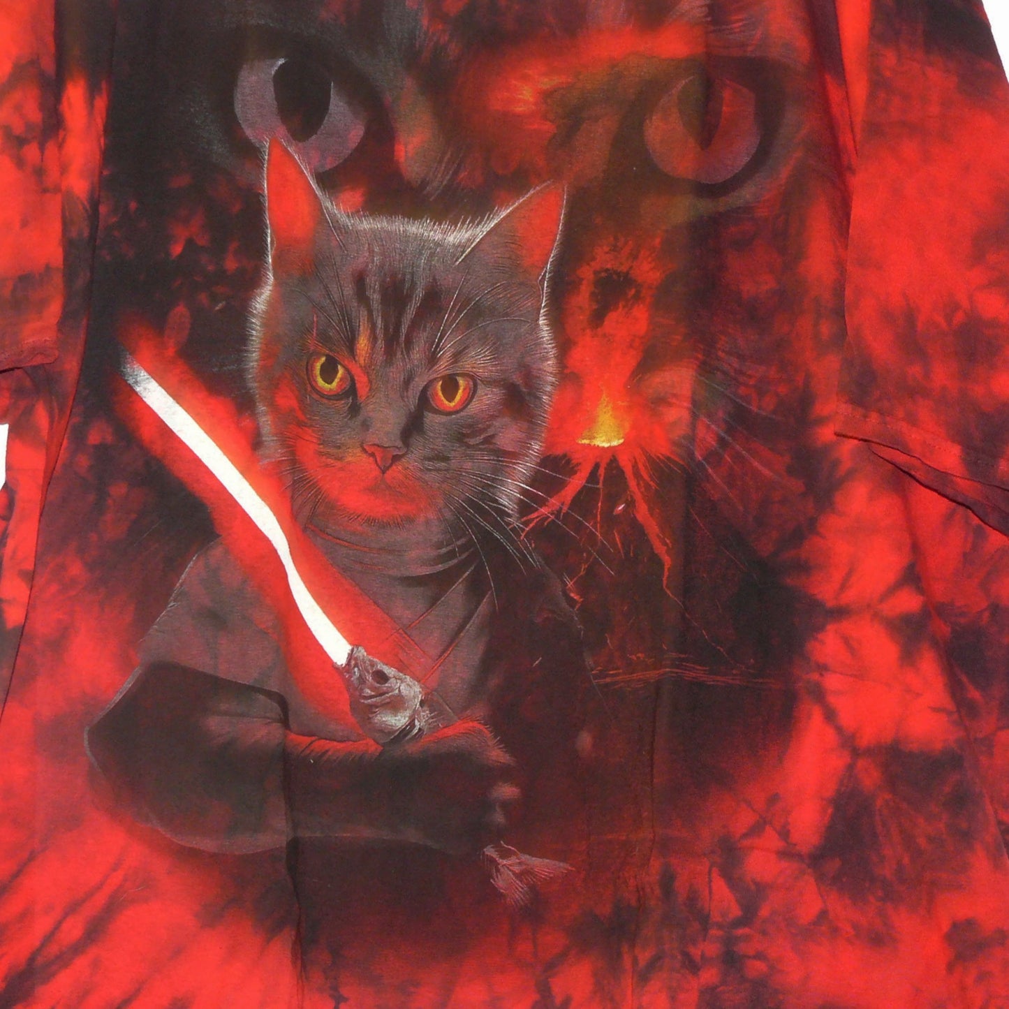 Red Tie-Dye Lord Anakitten Classic Cotton T-Shirt Sizes, M. LG, XL, 2XL, 3XL