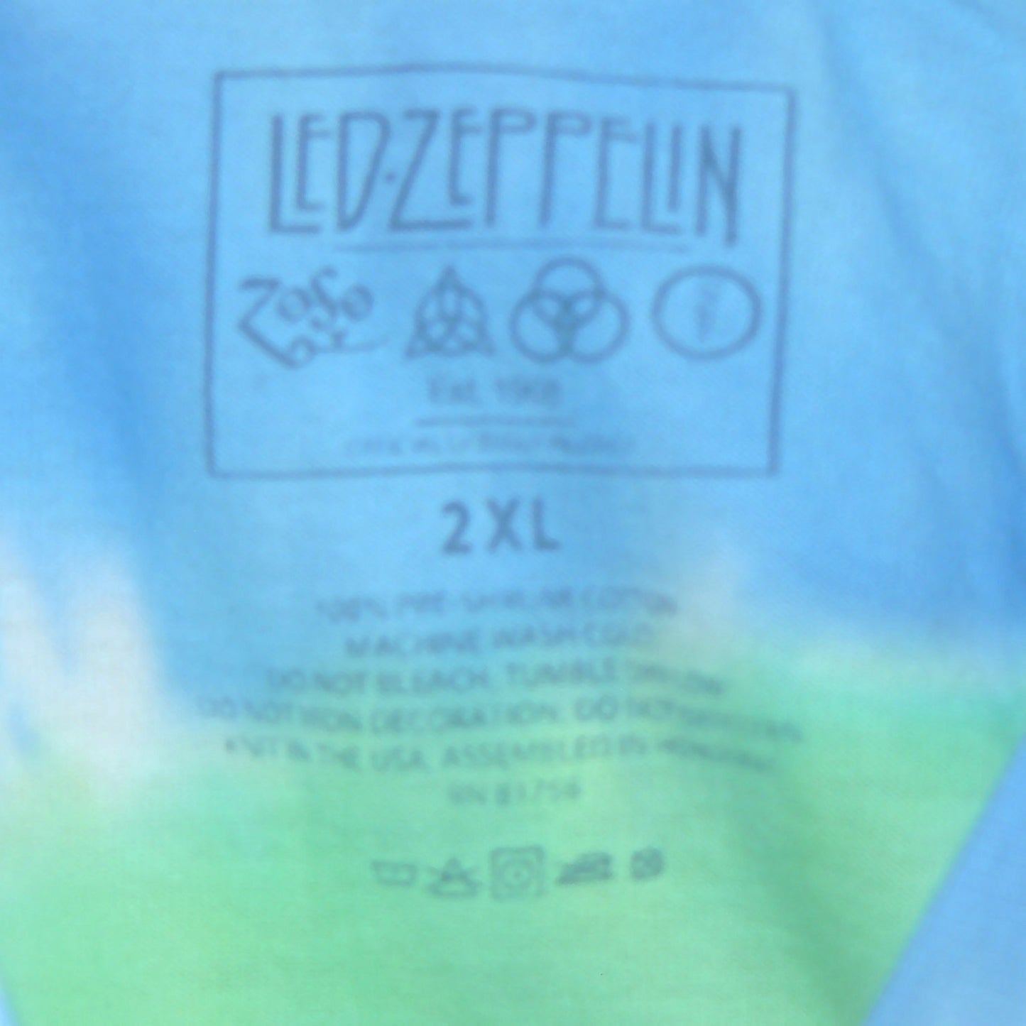Led Zeppelin Ramble On Tie-Dye T-Shirt Sizes Med, LG, XL, 2X