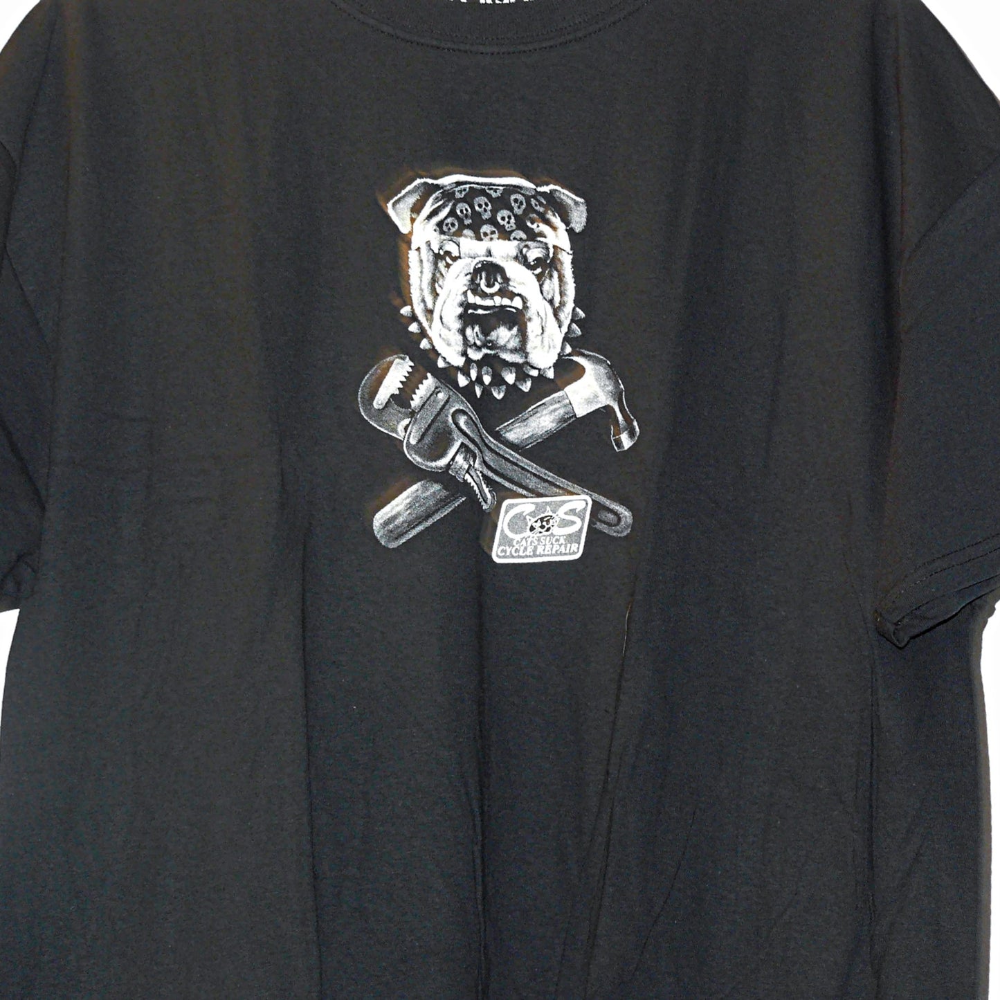 Cats Suck Biker Black T-Shirt Size XL