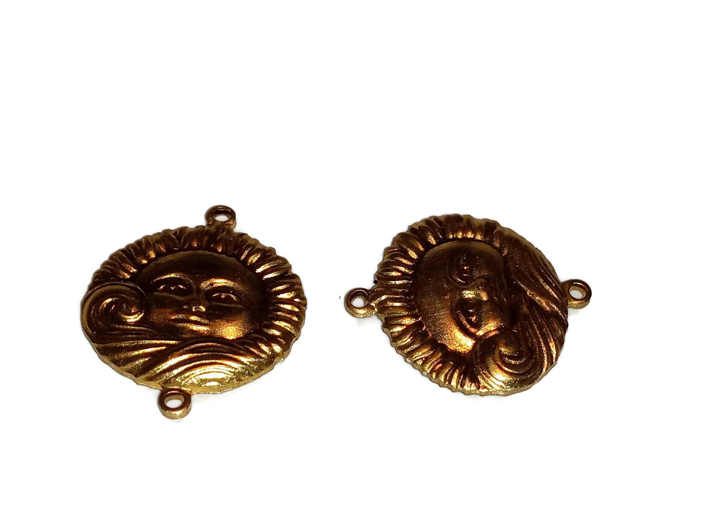 Charming Brass Sun Charms