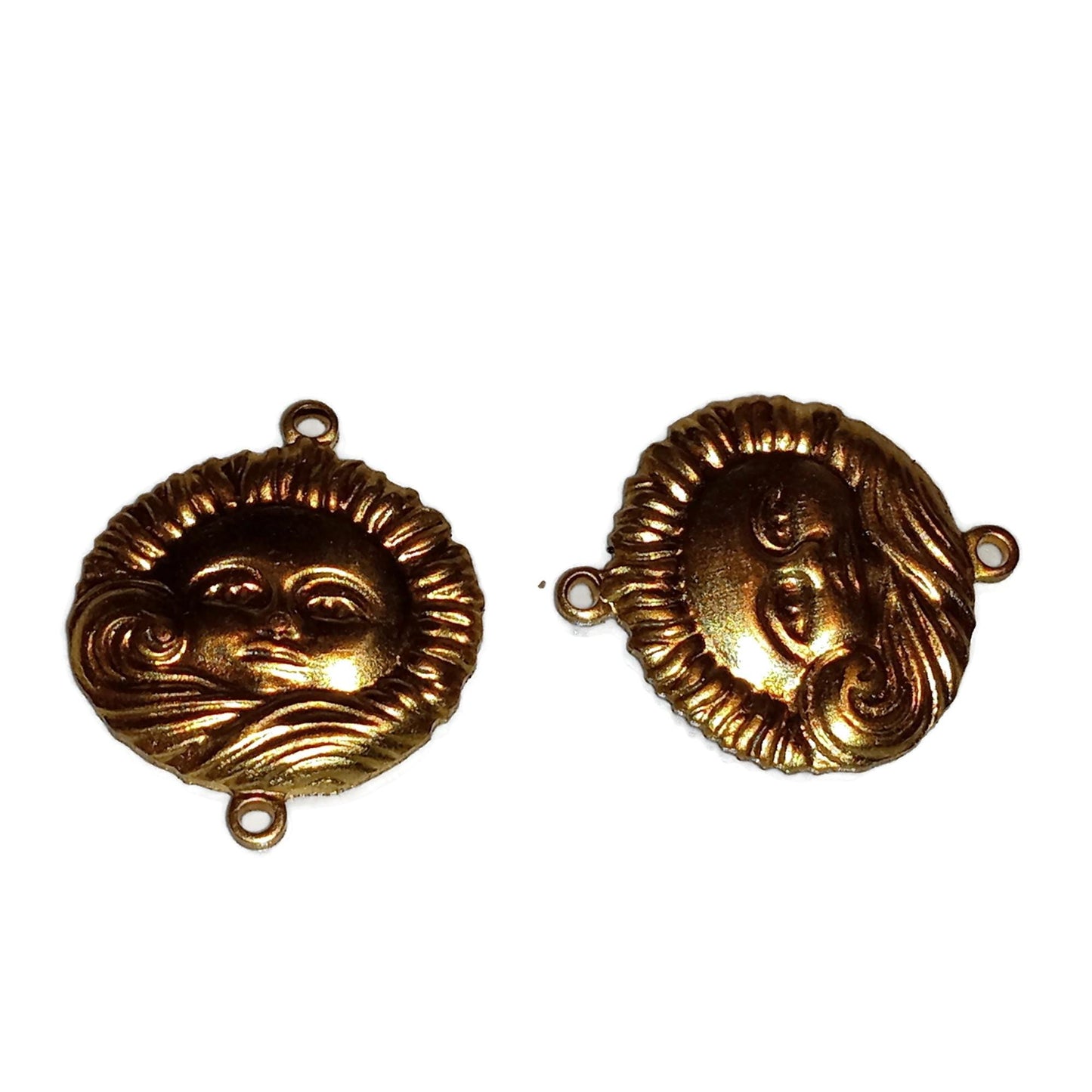 Charming Brass Sun Charms