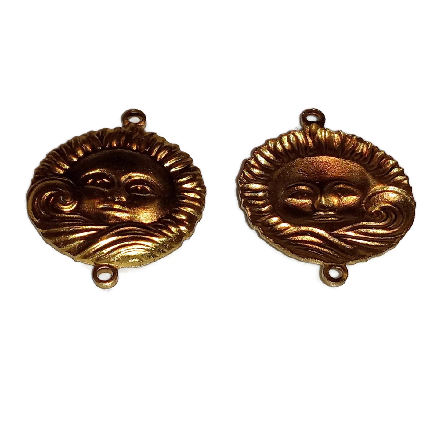 Charming Brass Sun Charms