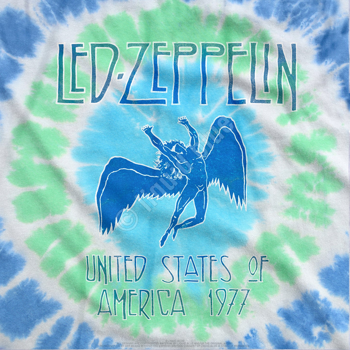 Led Zeppelin Ramble On Tie-Dye T-Shirt Sizes Med, LG, XL, 2X