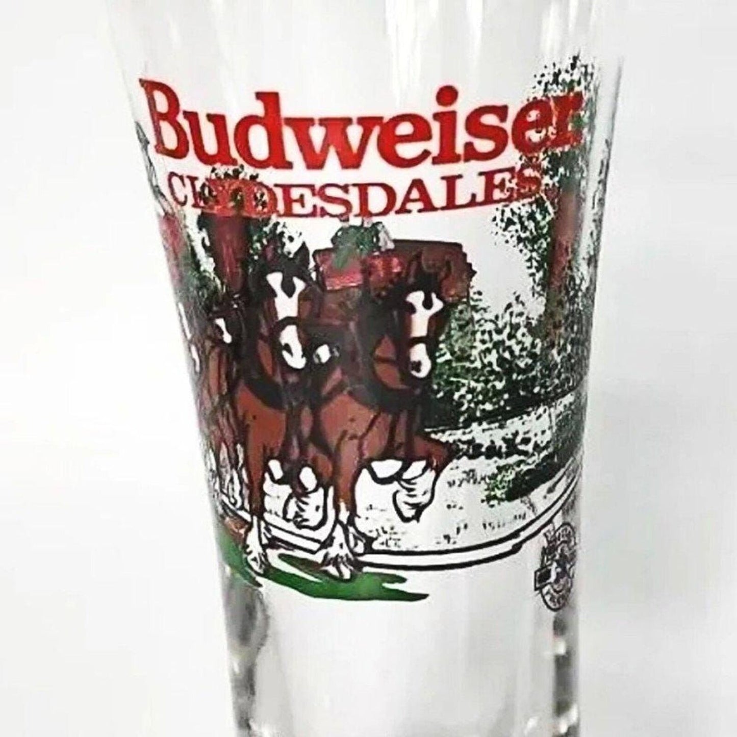 1991 Budweiser Beer Pilsner Drinking Glass