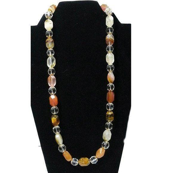Semi Precious Stone Beaded Necklace- 1510037