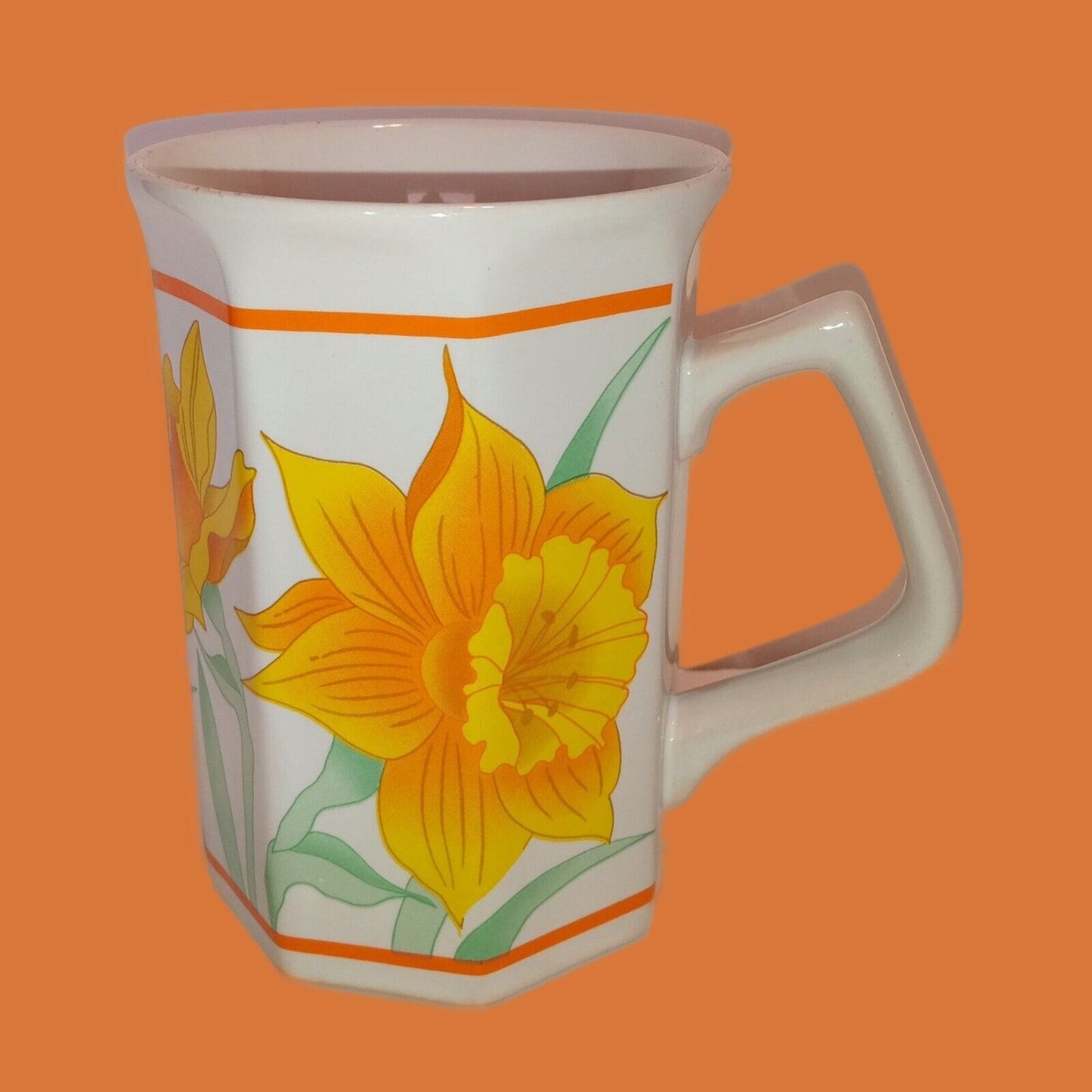 Mount Clemens Yellow and Orange Floral Print Mug