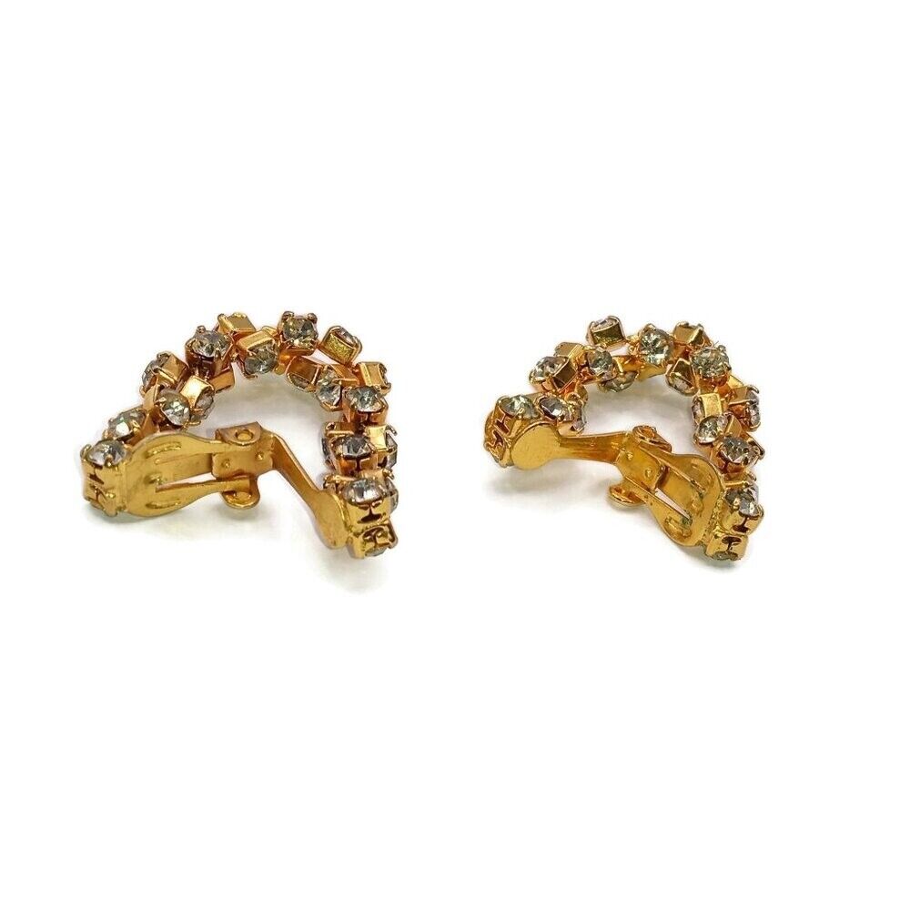Unique Two Sided Rhinestone Earrings