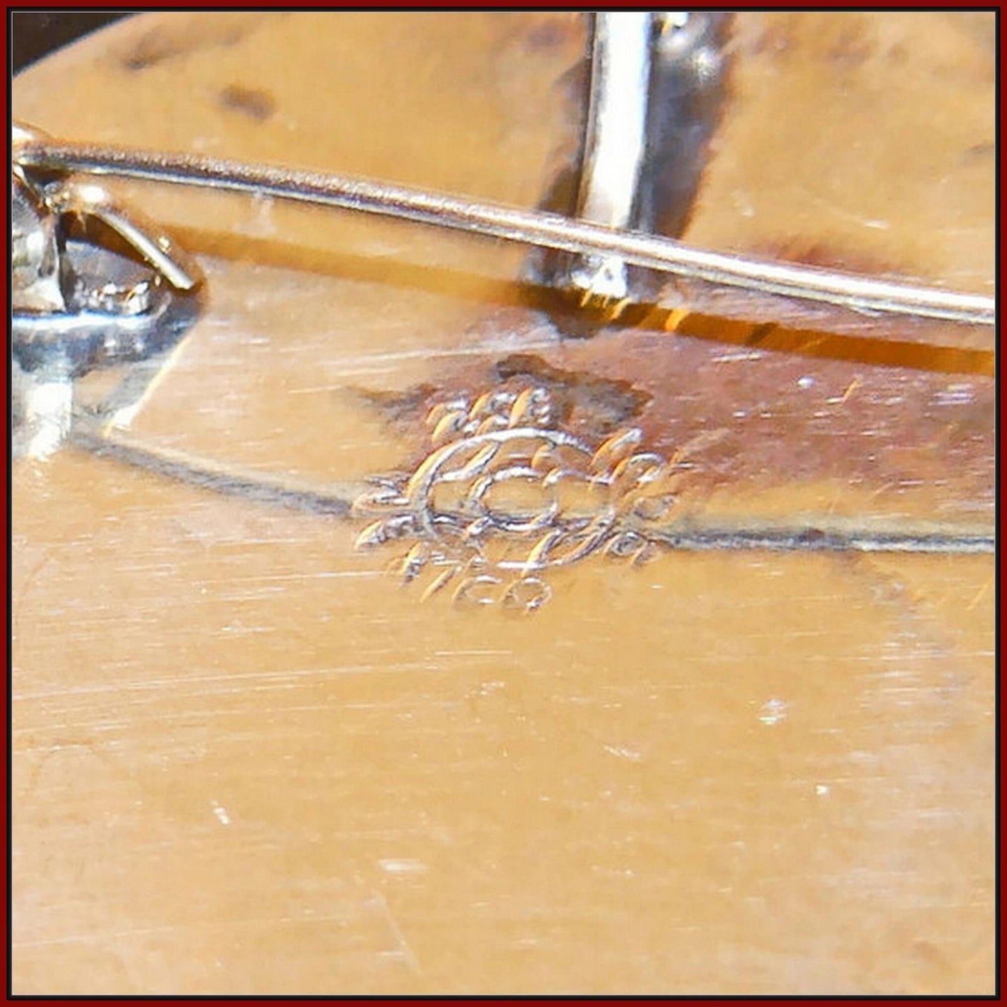 Vintage Mexico Solid Sterling Silver Maya Calendar Brooch- Pendant