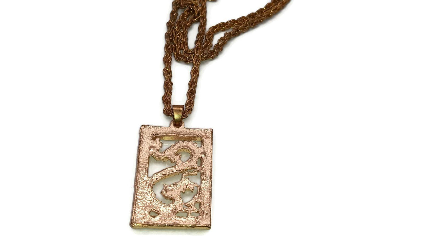 Dragon Rhinestones Pendant Necklace