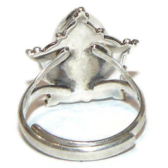 Unique Genuine Turquoise Sterling Silver Ring Adjustable