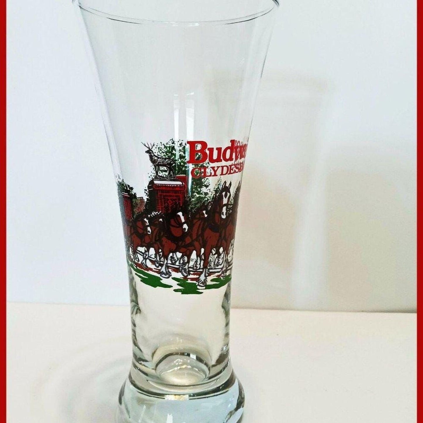 1991 Budweiser Beer Pilsner Drinking Glass