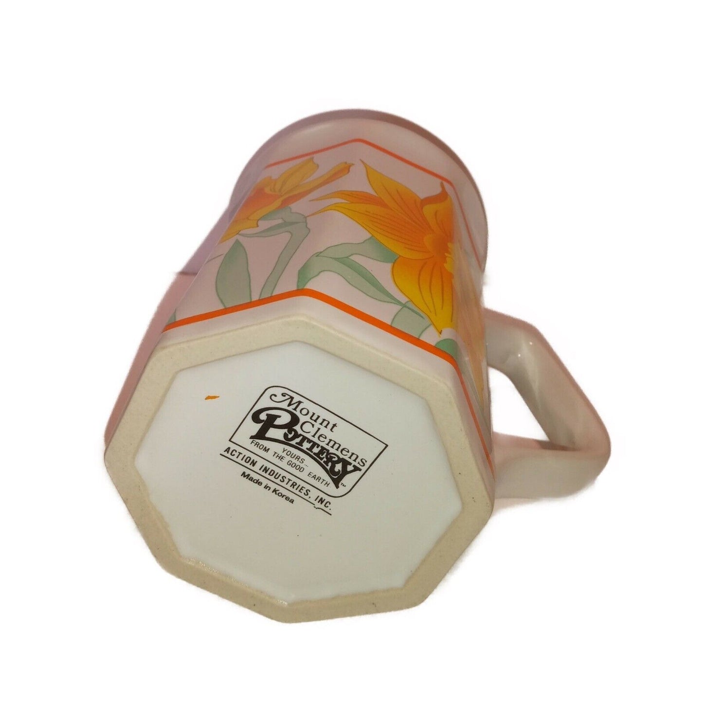 Mount Clemens Yellow and Orange Floral Print Mug