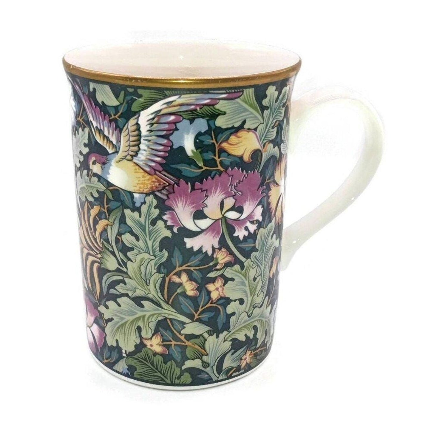 Beautiful Coffee Mug with Birds and Flowers