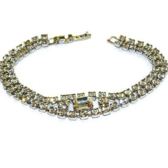 Crystal Two Strand Tennis Bracelet