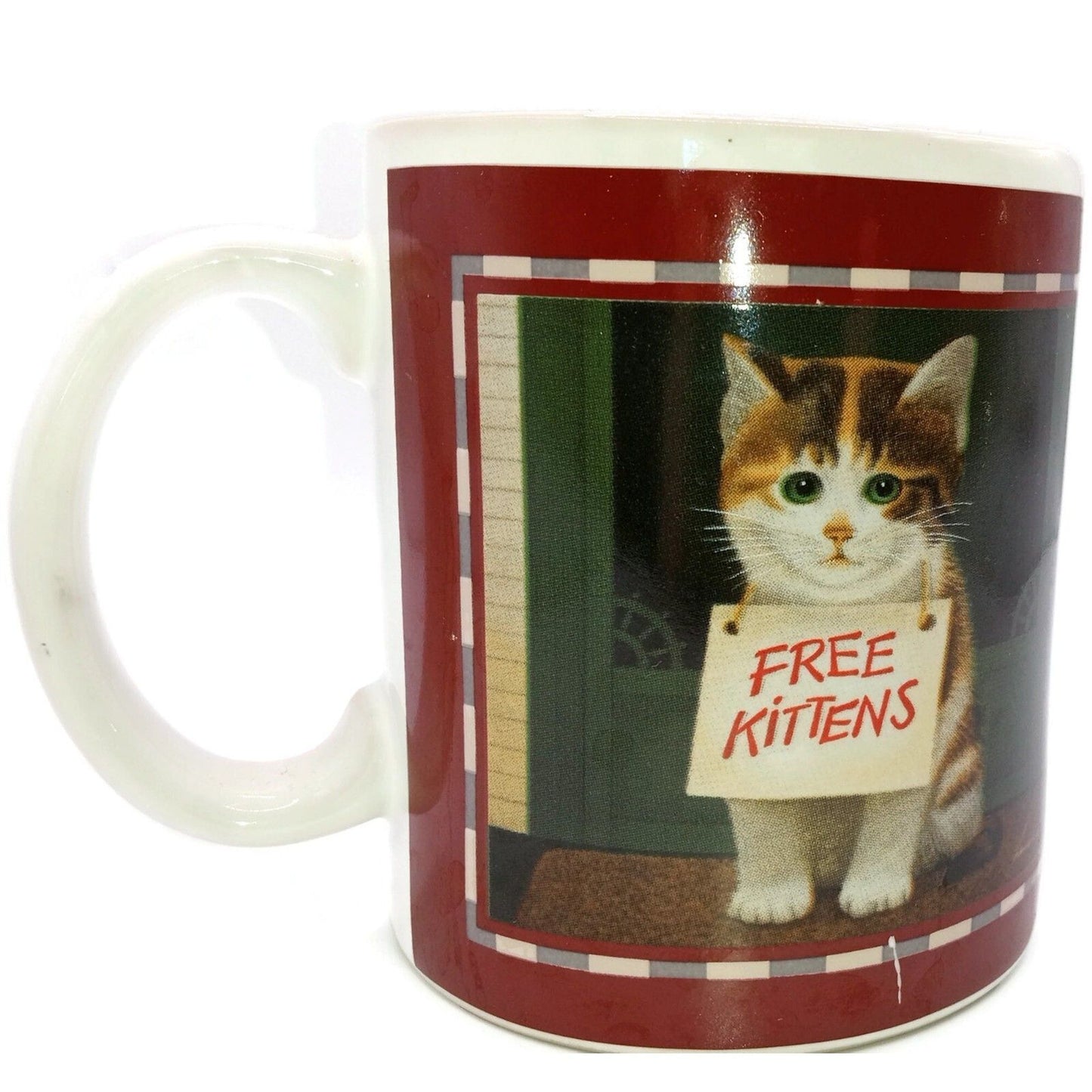 Vintage 1991 Vandor Herrero Free Kitten Coffee Mug