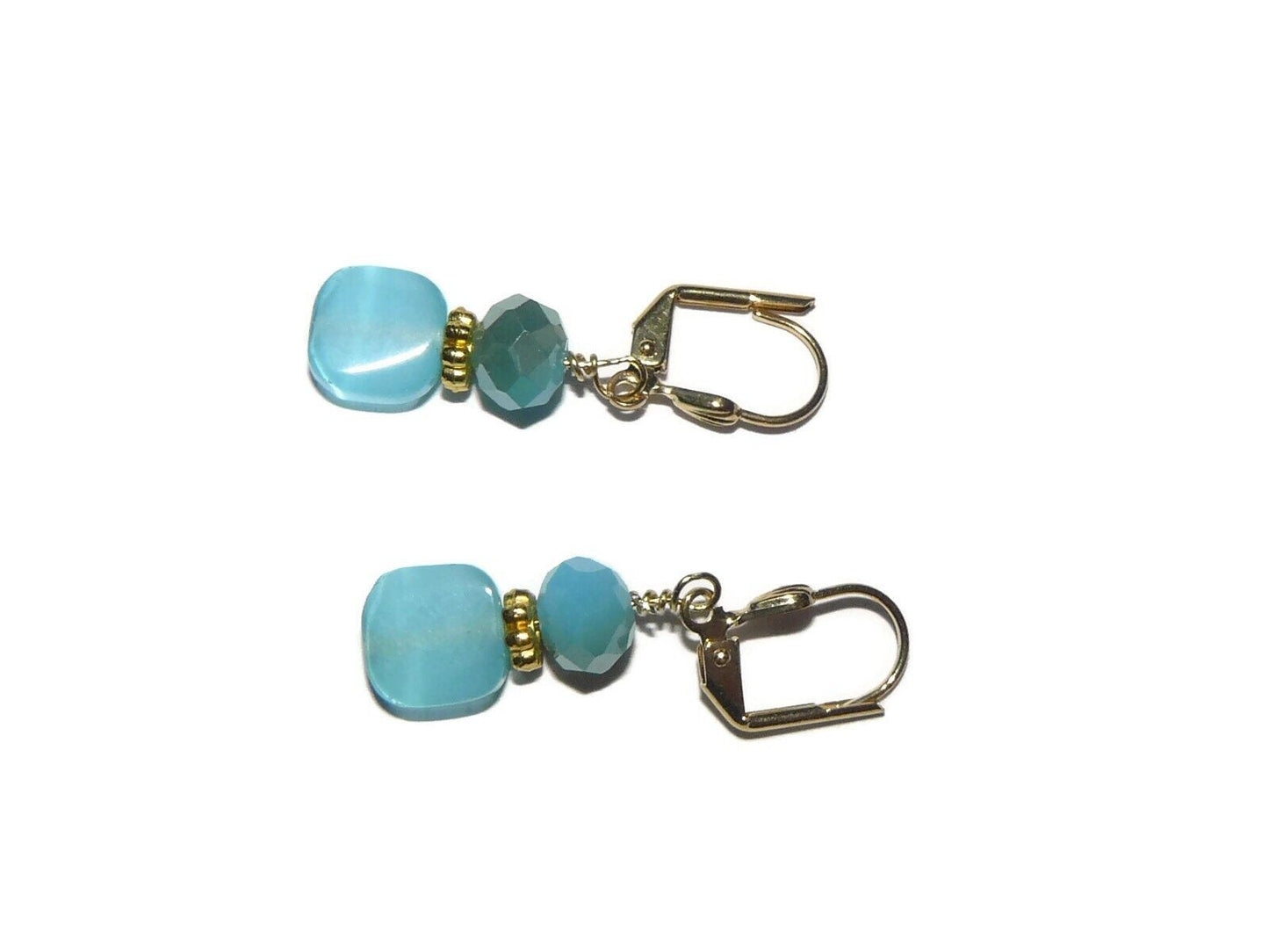 Blue Beaded Earrings