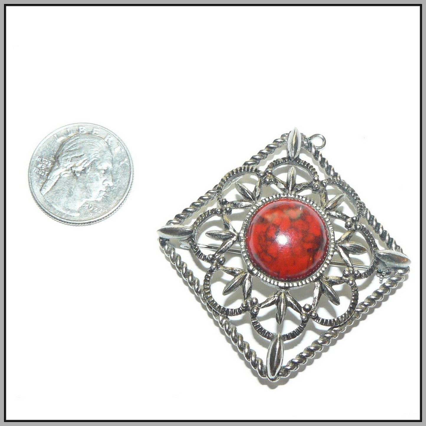 Vintage Sarah Coventry Inca Fire Detachable Brooch Necklace
