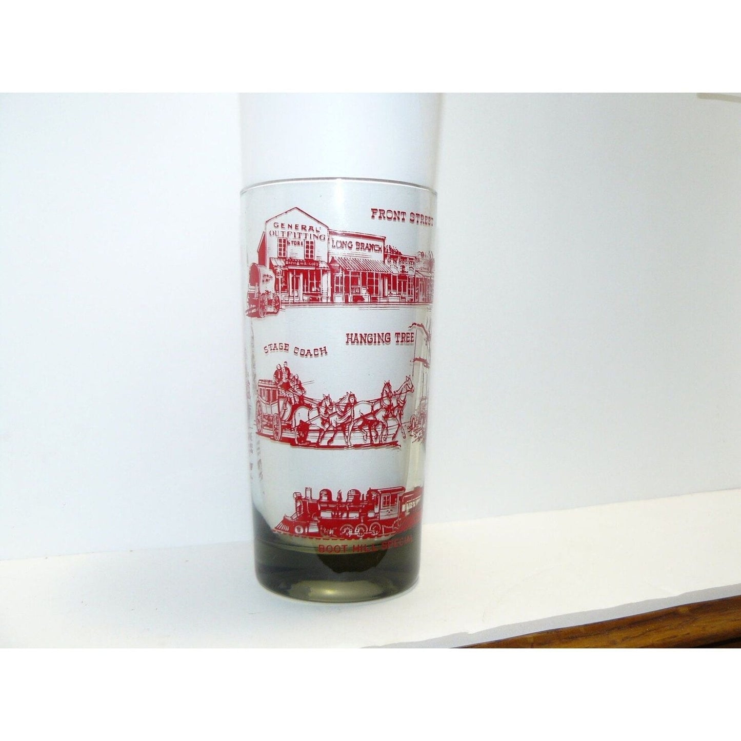 Vintage Drinking Glass Boot Hill Kansas City