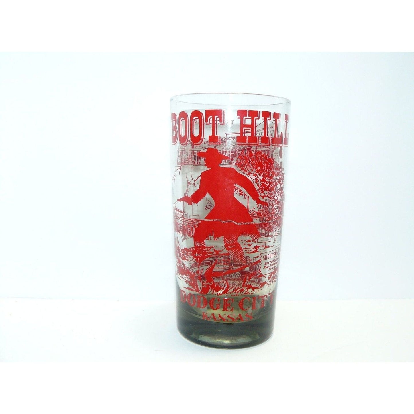 Vintage Drinking Glass Boot Hill Kansas City
