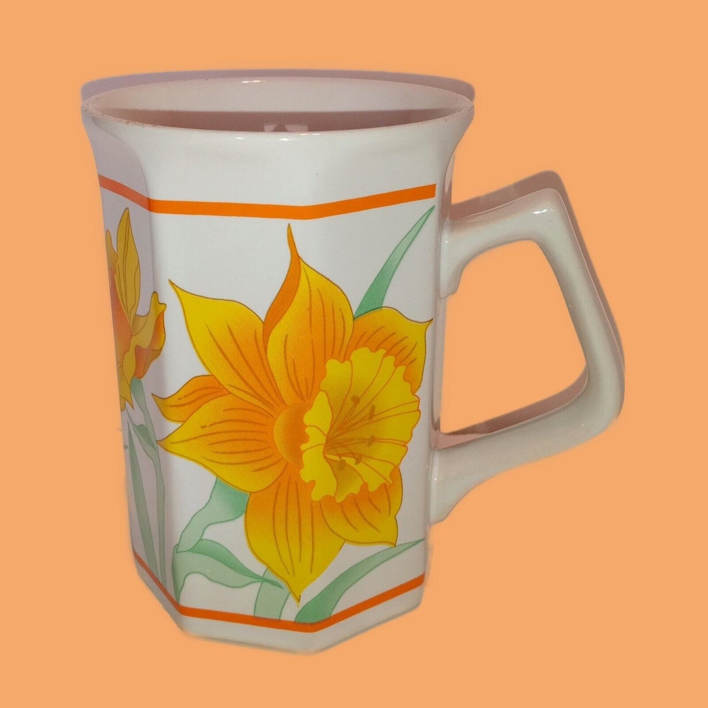 Mount Clemens Yellow and Orange Floral Print Mug