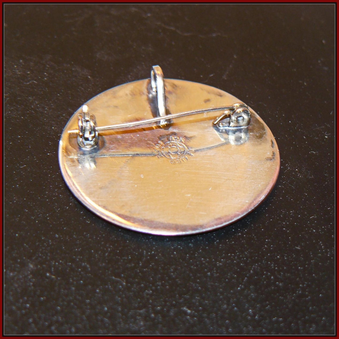 Vintage Mexico Solid Sterling Silver Maya Calendar Brooch- Pendant