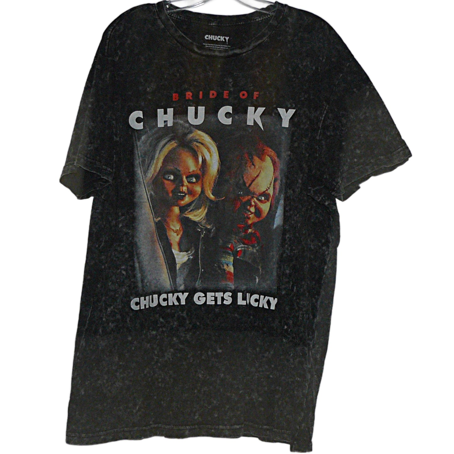 Bride Of Chucky, Chucky Gets Lucky Licensed Adult T-Shirt Size Sz. XL