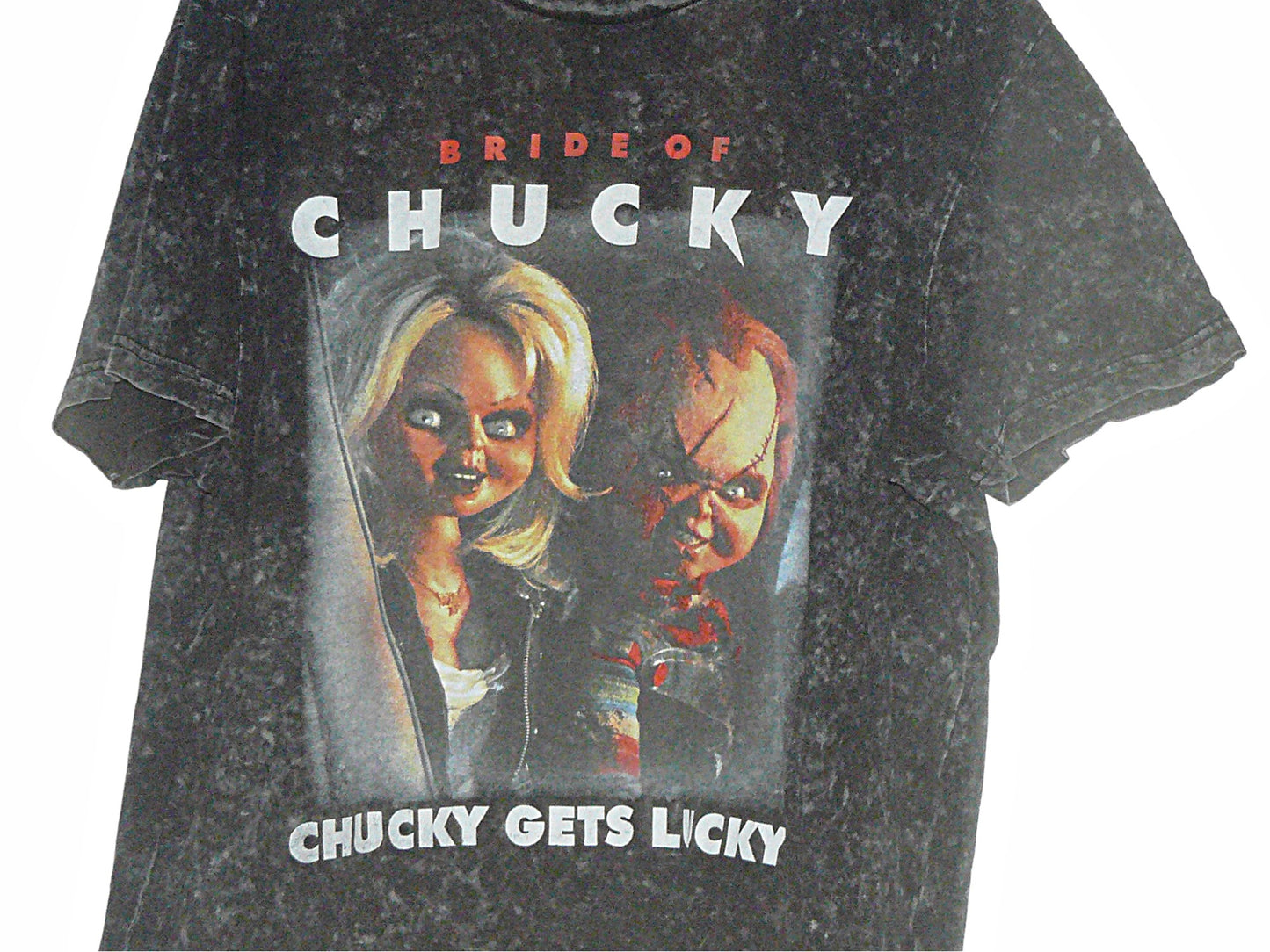 Bride Of Chucky, Chucky Gets Lucky Licensed Adult T-Shirt Size Sz. XL