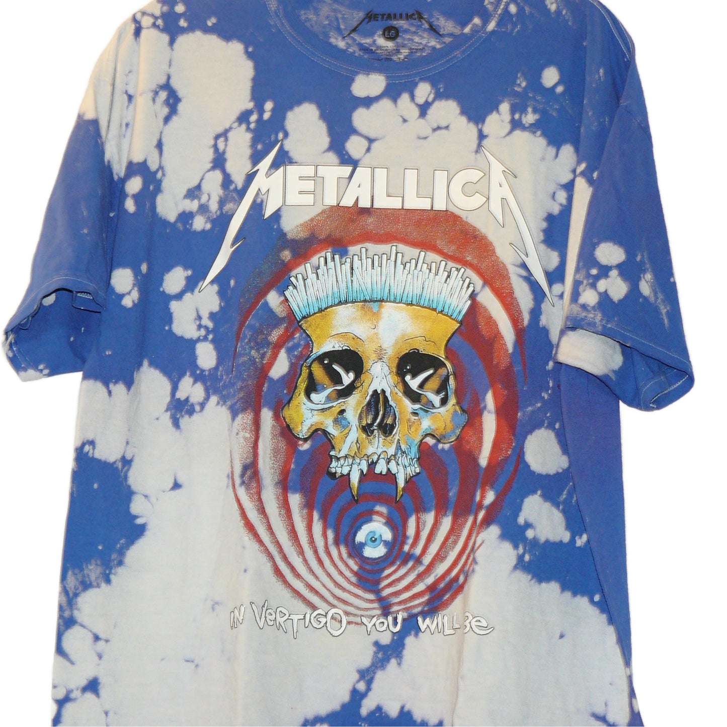 New- Metallica In Vertigo You Will Be Blue Tie-Dye Short Sleeve Tee Shirt 2 sizes