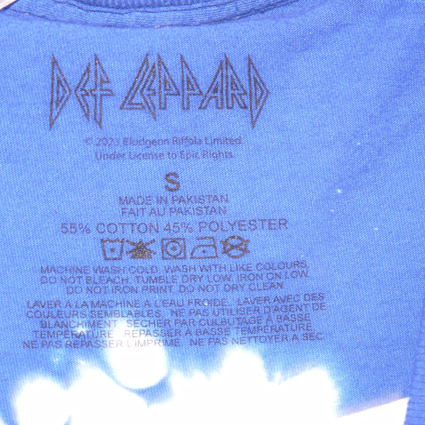 Def Leppard Leopard Blue Tie Dye Band T Shirt Size Small