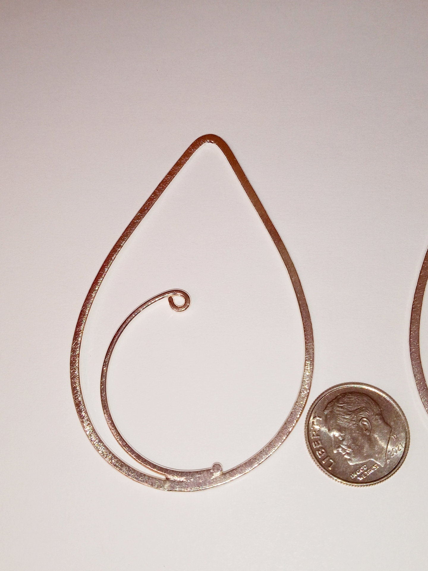 Beautiful Large Teardrop Findings Silver or Gold Plated