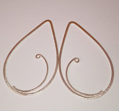 Beautiful Large Teardrop Findings Silver or Gold Plated