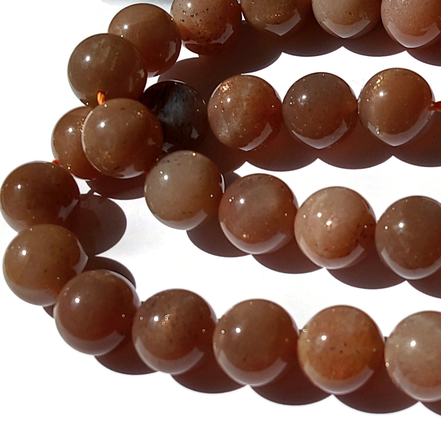 Iridescent Natural Non Treated Moonstone Beads -3 sizes available