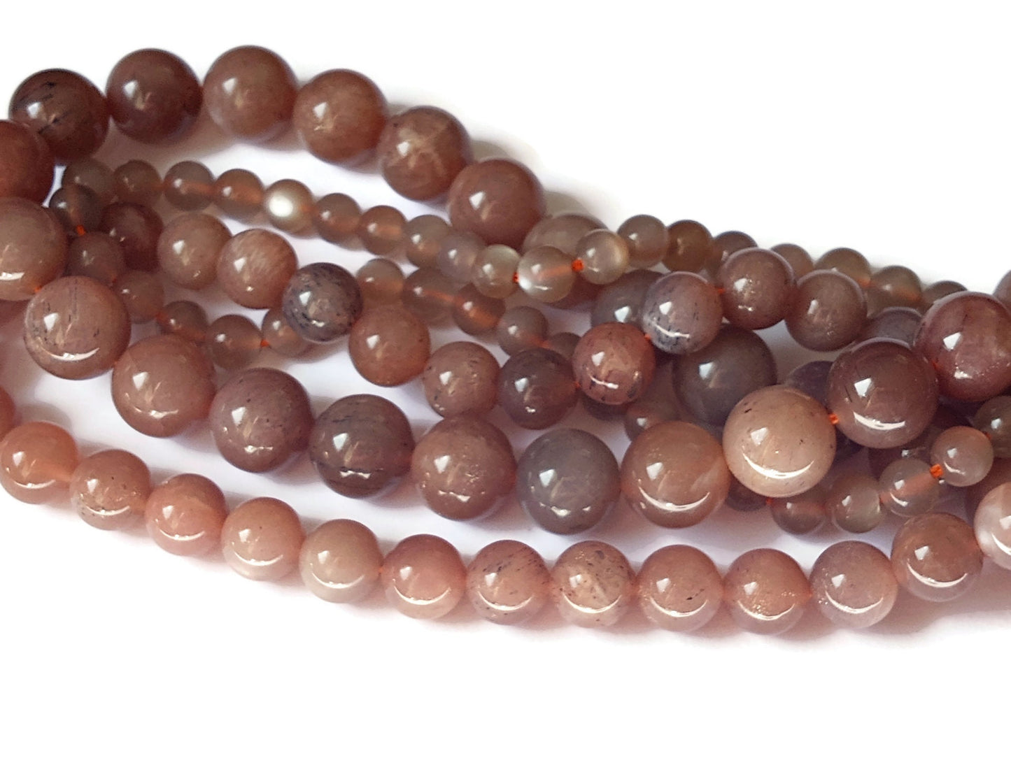 Iridescent Natural Non Treated Moonstone Beads -3 sizes available