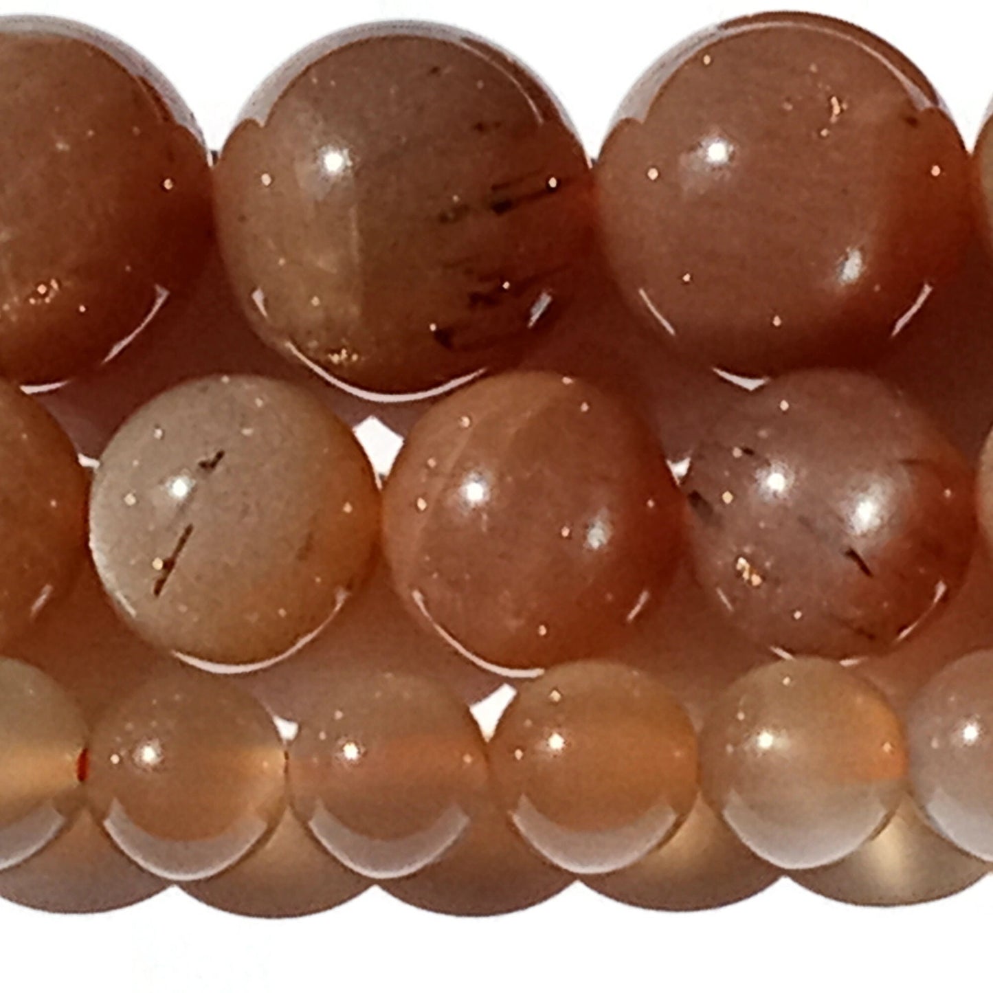 Iridescent Natural Non Treated Moonstone Beads -3 sizes available