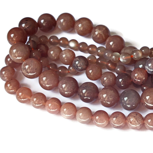 Iridescent Natural Non Treated Moonstone Beads -3 sizes available