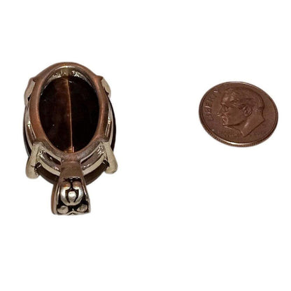 Cats Eye Glass Pendant 29mm x 20mm