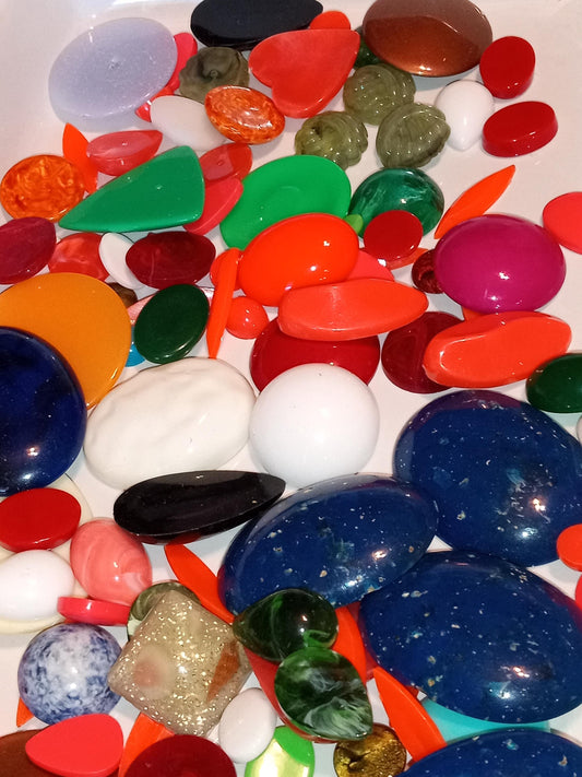 Vintage NOS Lucite Cabochon Mix