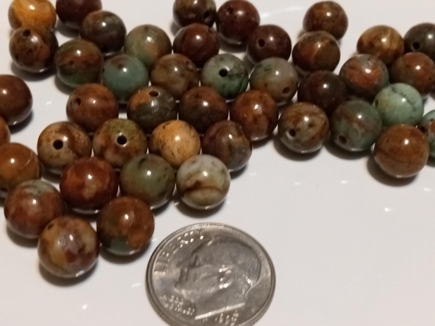 Top Quality Round Genuine African Opal Beads
