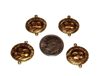 Charming Brass Sun Charms