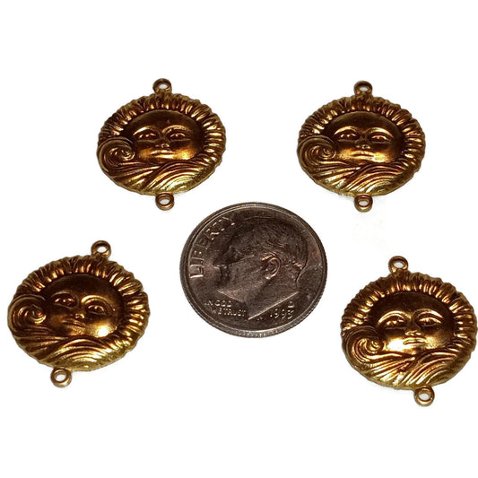 Charming Brass Sun Charms