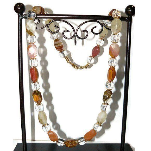 Semi Precious Stone Beaded Necklace- 1510037