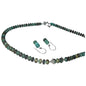 Turquoise Sterling Bead Necklace and Earring Set