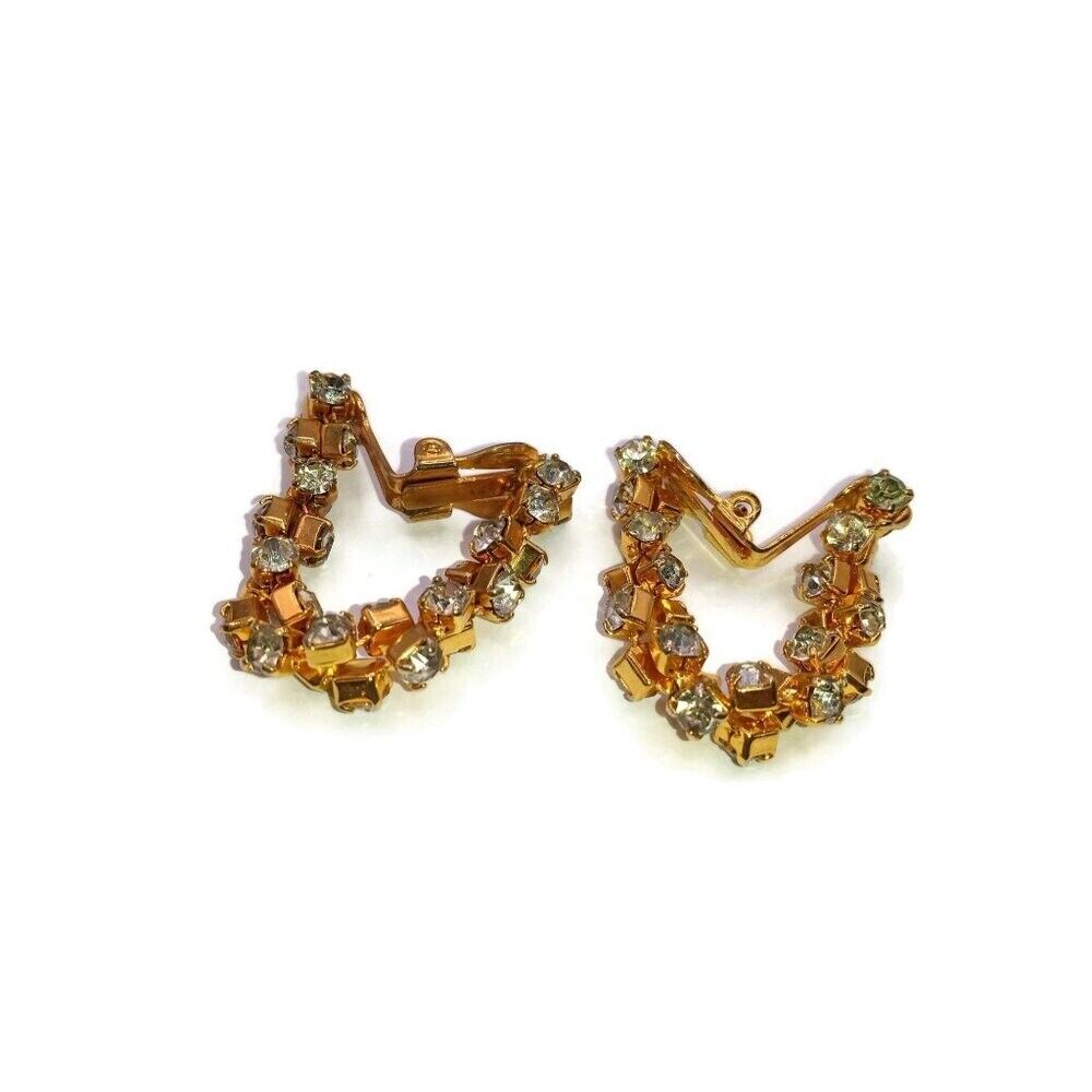 Unique Two Sided Rhinestone Earrings