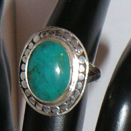 Turquoise and Sterling Silver Adjustable Ring