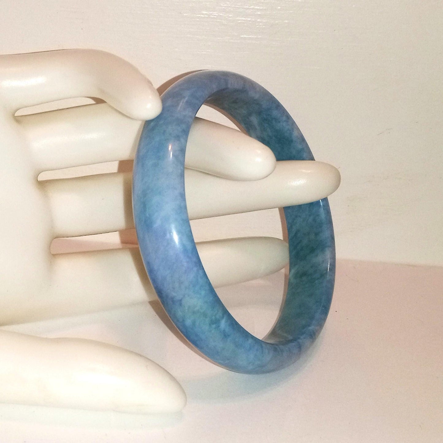 Genuine Blue Jade Bangle Bracelet