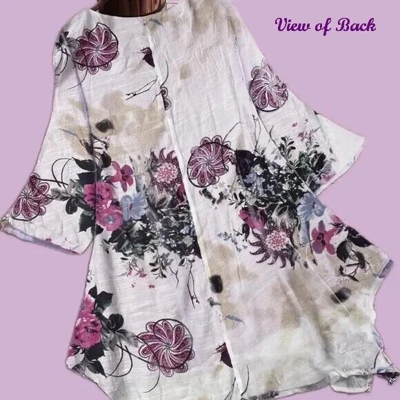 New Beautiful Boho Floral Print Blouse Sizes 3x, 4x, 5x