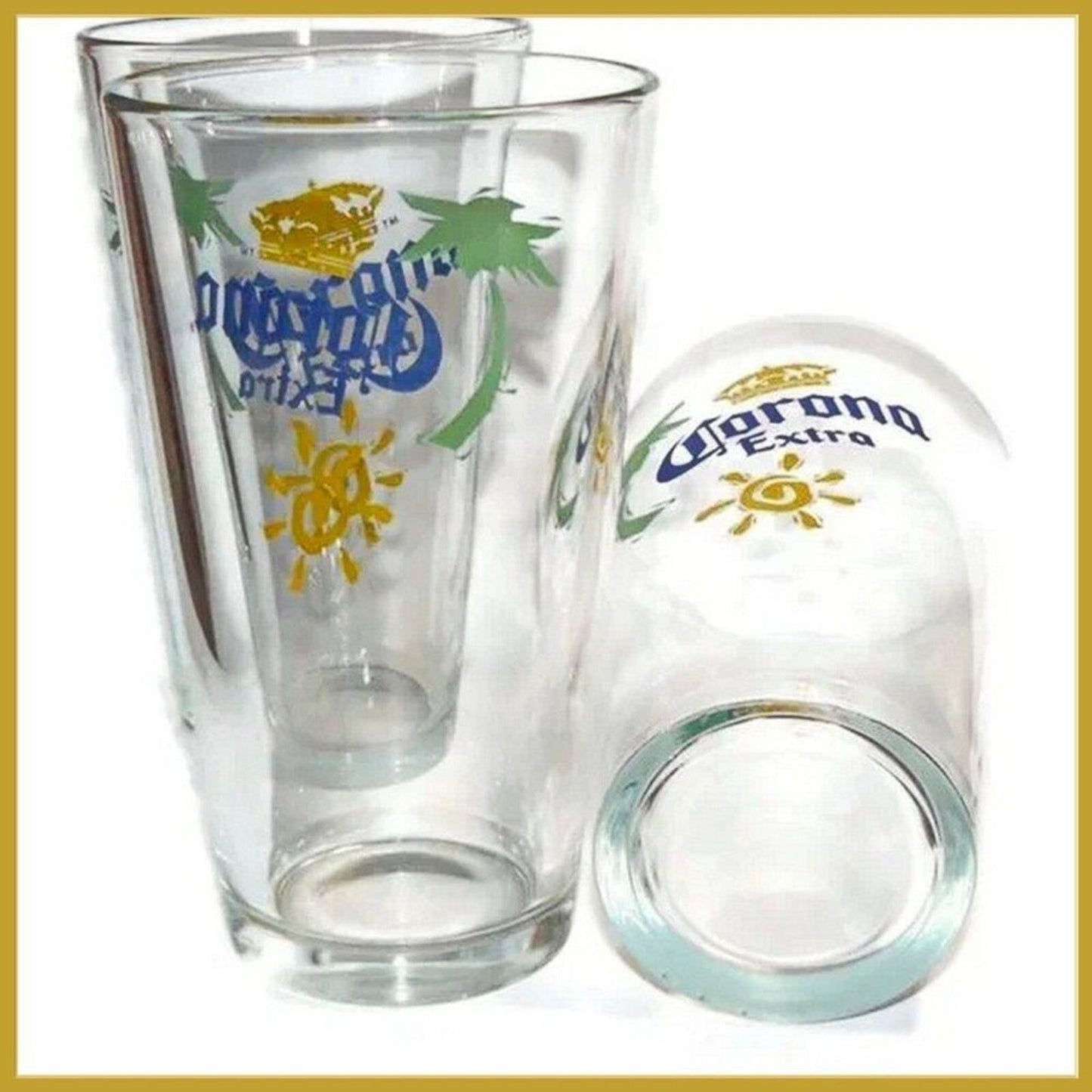 Corona Beach Beer Glasses Set of Three
