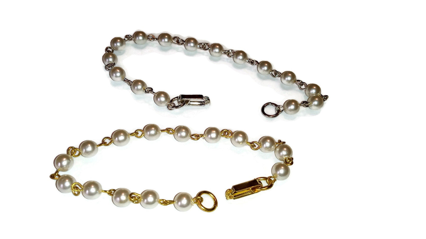 Two (2) Faux Pearl Vintage Bracelets